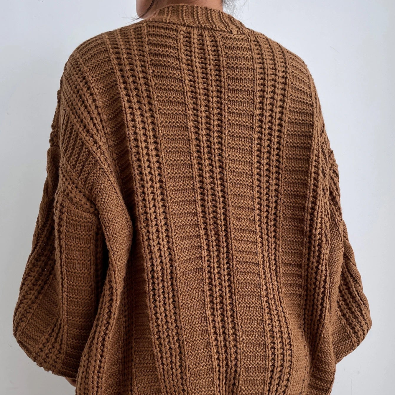 Femmes - Cardigan - Maille torsadée - Tricot Doux et Confortable - Mode Automne/Hiver