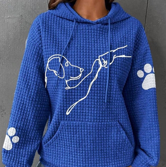 Femmes - Sweat - Capuche douillet - Imprimé adorable de chien - Confort et style pour tous les jours