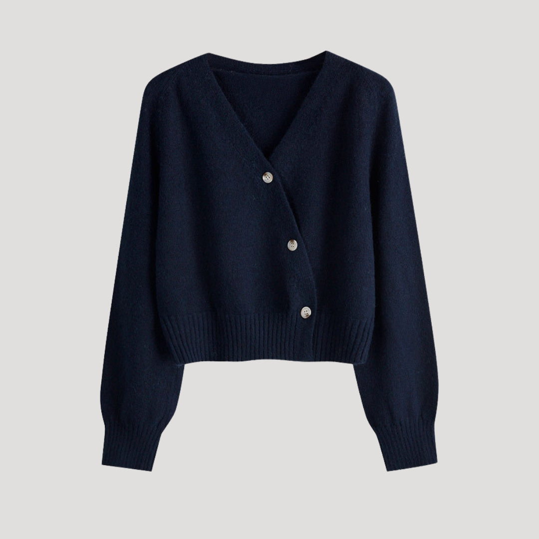 Femmes - Cardigan en tricot à col en V - boutonné