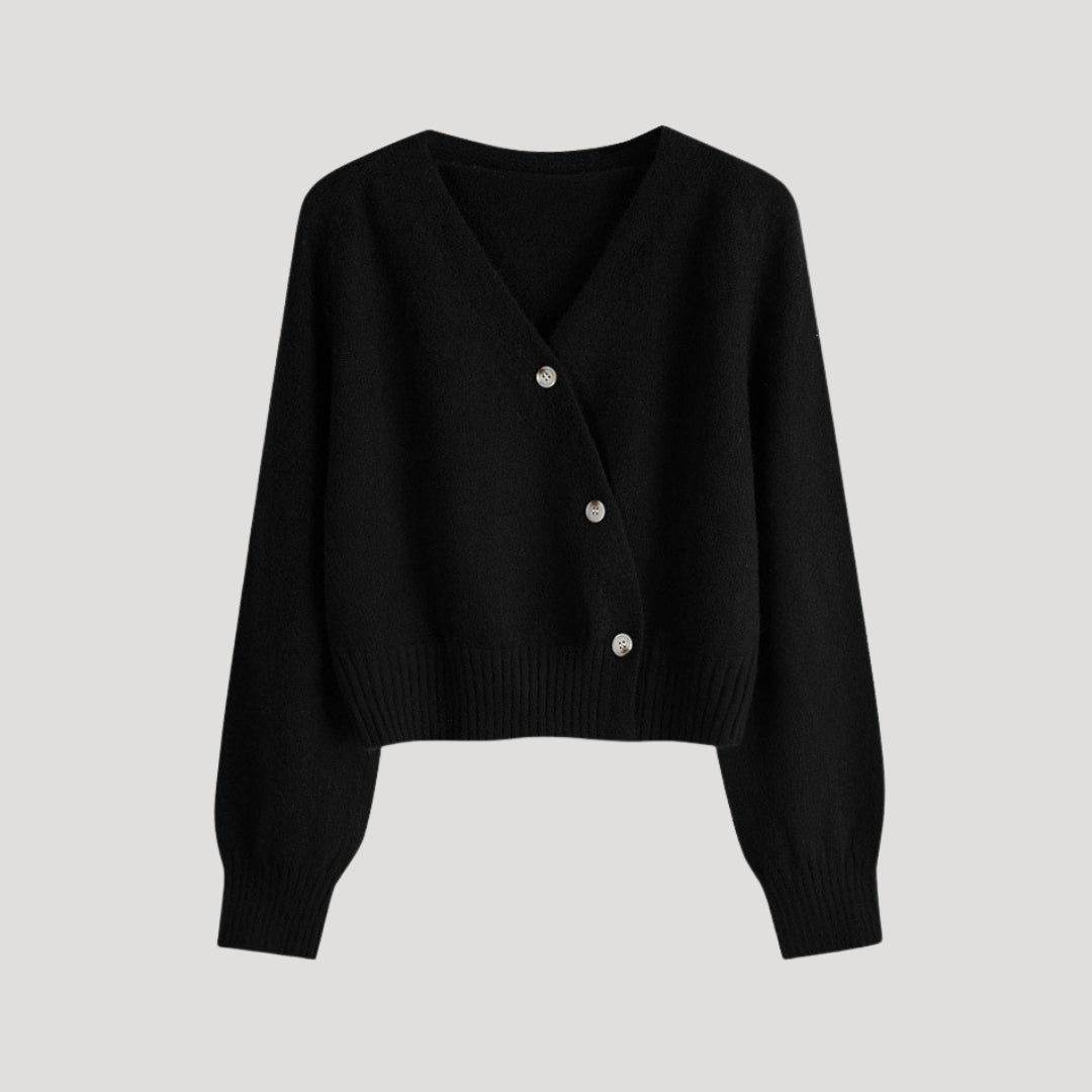 Femmes - Cardigan en tricot à col en V - boutonné