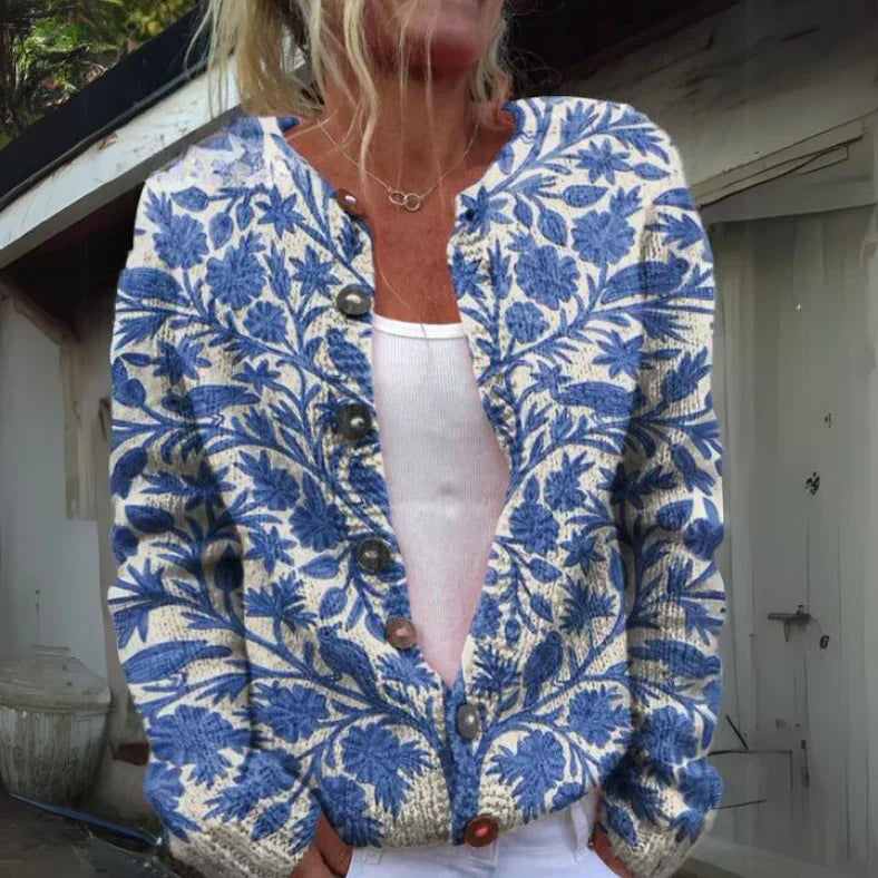 Femmes - Cardigan à fleurs - Tissu léger - Élégant et doux - Vêtement d'été parfait