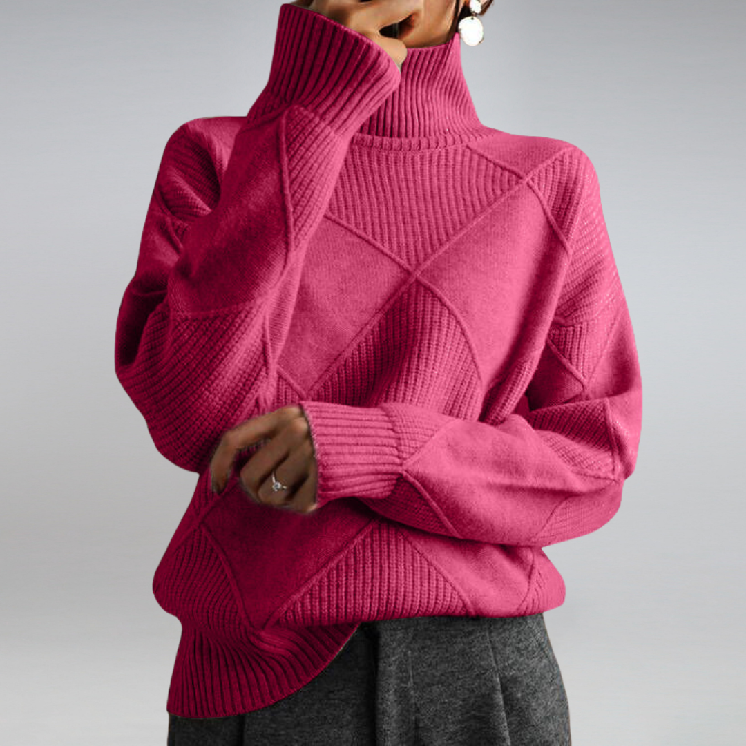 Femmes - Pull en tricot doux et chaud - Tissu doux - Vêtements d'hiver confortables - Pull en laine tendance