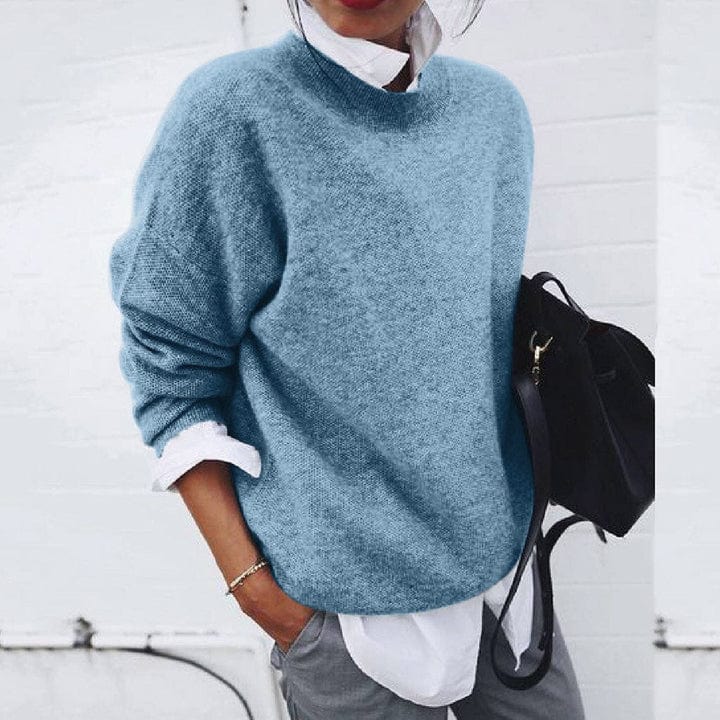 Femmes - Pull - Tricoté Doux - Col Rond Manches Longues - Confort et Élégance pour Toutes Occasions