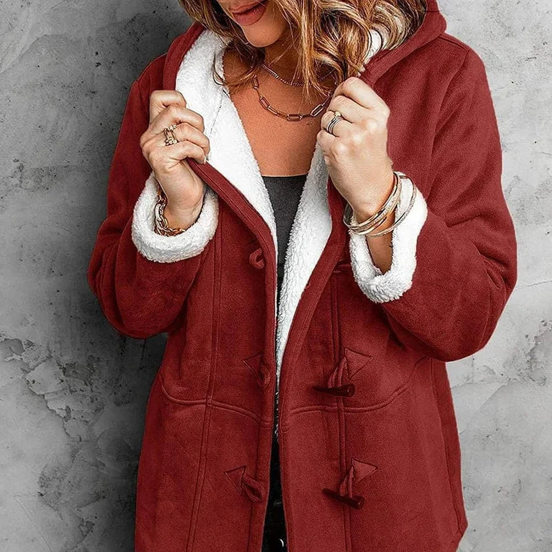 Femmes - Veste à capuche - Polaire - Style hiver à capuche