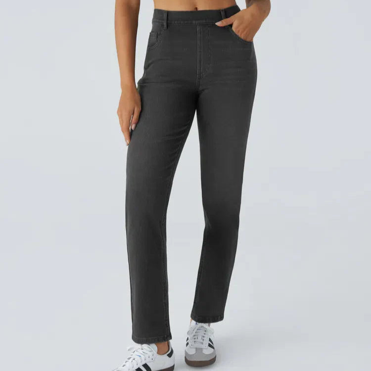 Femmes - Pantalon Élastique Confortable - Tissu doux - Idéal pour le Quotidien - Pantalon Pratique et Stylé