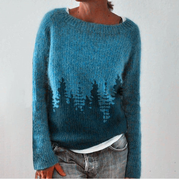 Femmes - Pull d'hiver - Tricot doux - Design rétro - Manches Longues - Confort et Style
