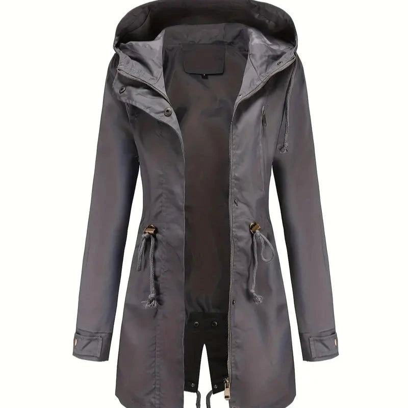 Femmes - Trench-coat à capuche et à manches longues - Imperméable