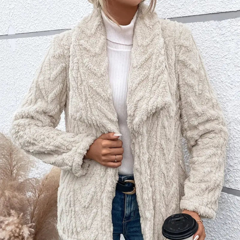 Femmes - Veste polaire - Tissu doux - Son design à devant - Chaud pour un style décontracté