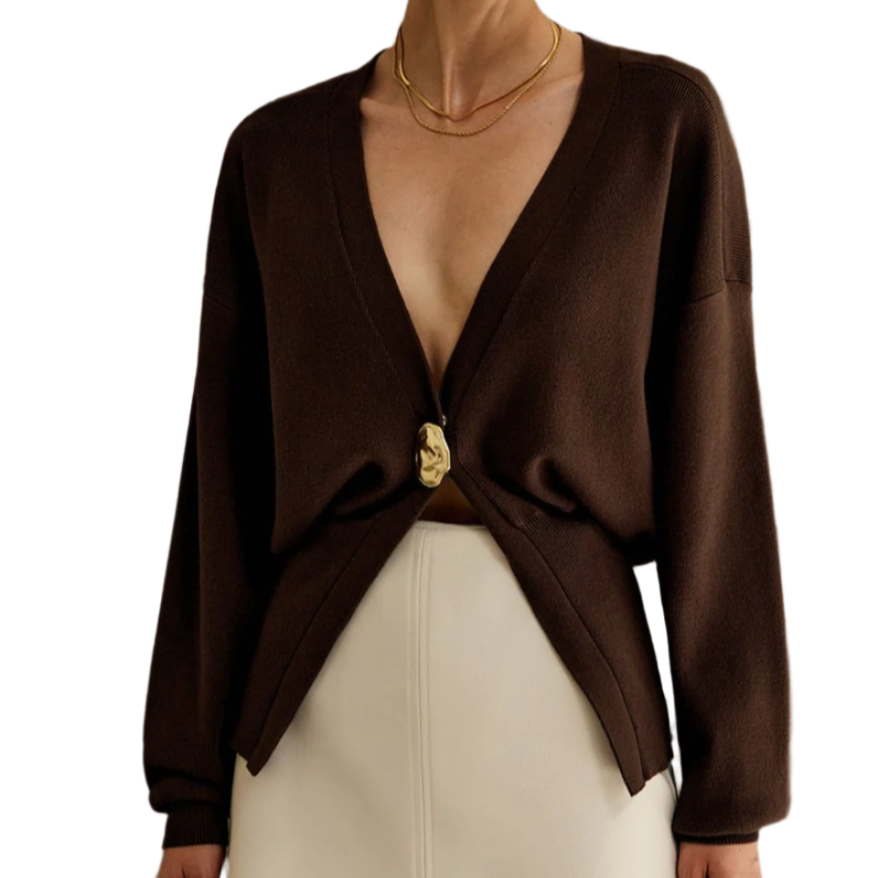 Femmes - Cardigan élégant - Tissu doux - Superposition chic avec fermeture à boutons - Mode intemporelle