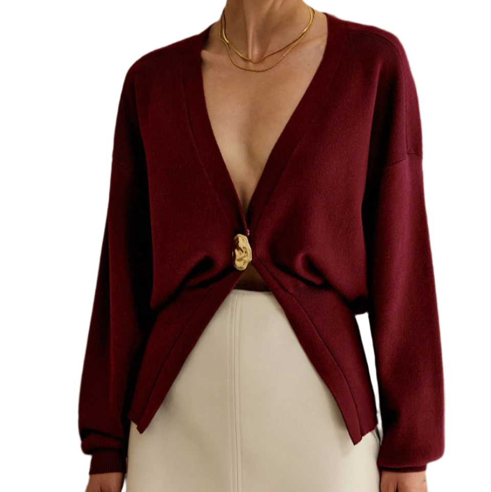 Femmes - Cardigan élégant - Tissu doux - Superposition chic avec fermeture à boutons - Mode intemporelle