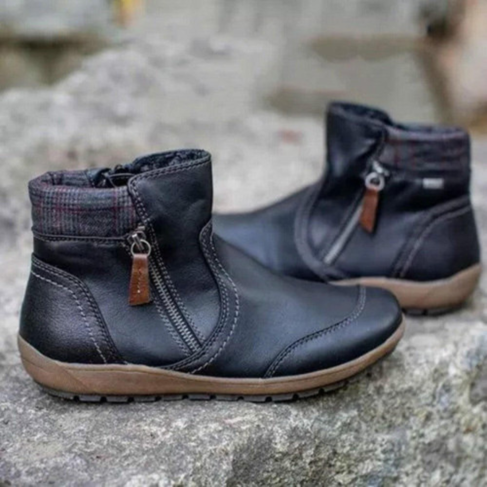 Femmes - Bottines - Cuir Doublé Chaud - Élégance Confortable pour l'Hiver