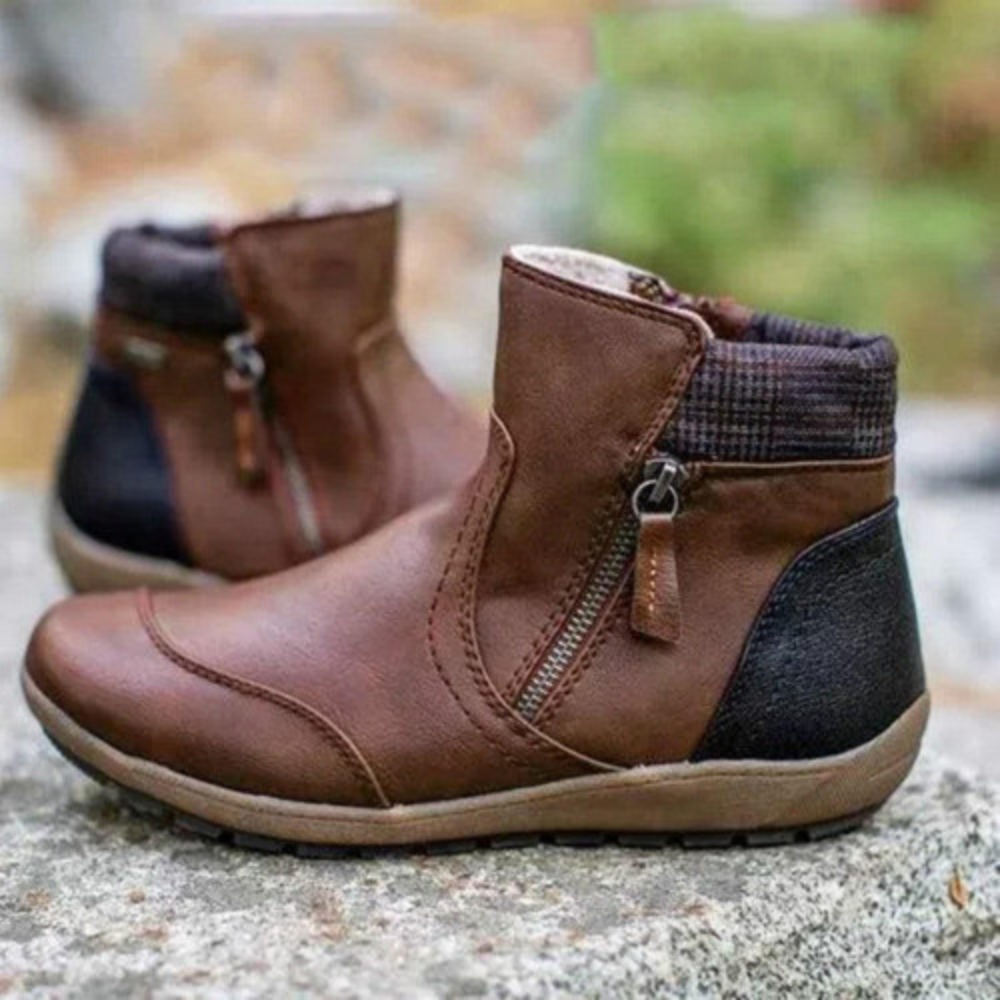 Femmes - Bottines - Cuir Doublé Chaud - Élégance Confortable pour l'Hiver