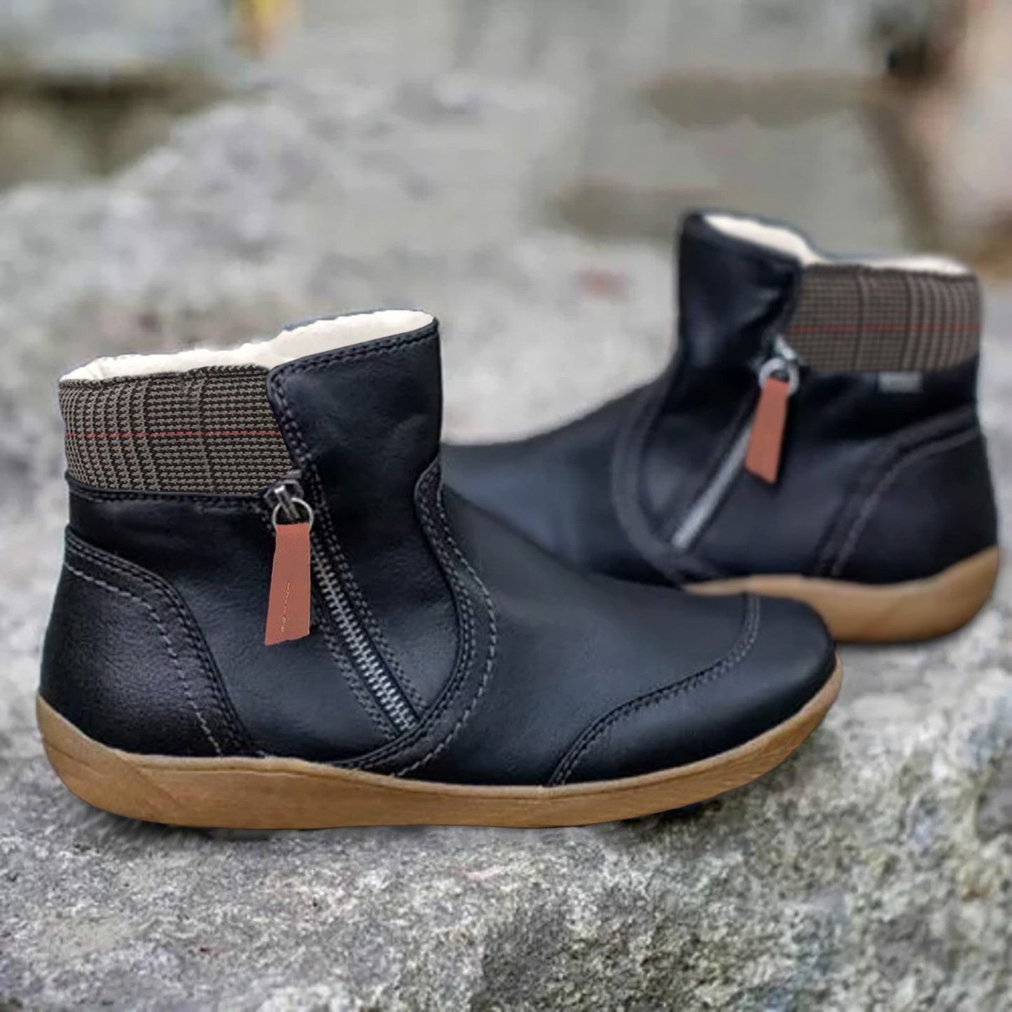 Femmes - Bottines rembourrées - Fermeture éclair latérale