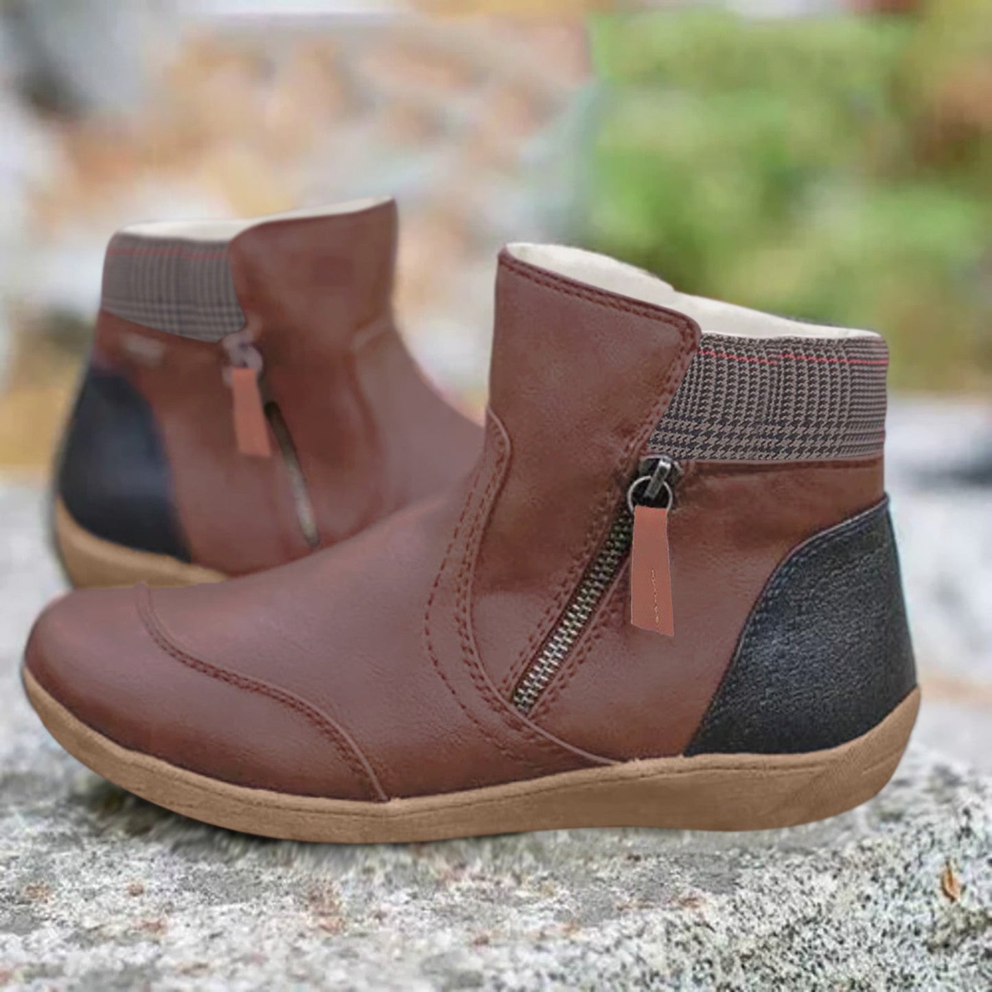 Femmes - Bottines rembourrées - Fermeture éclair latérale