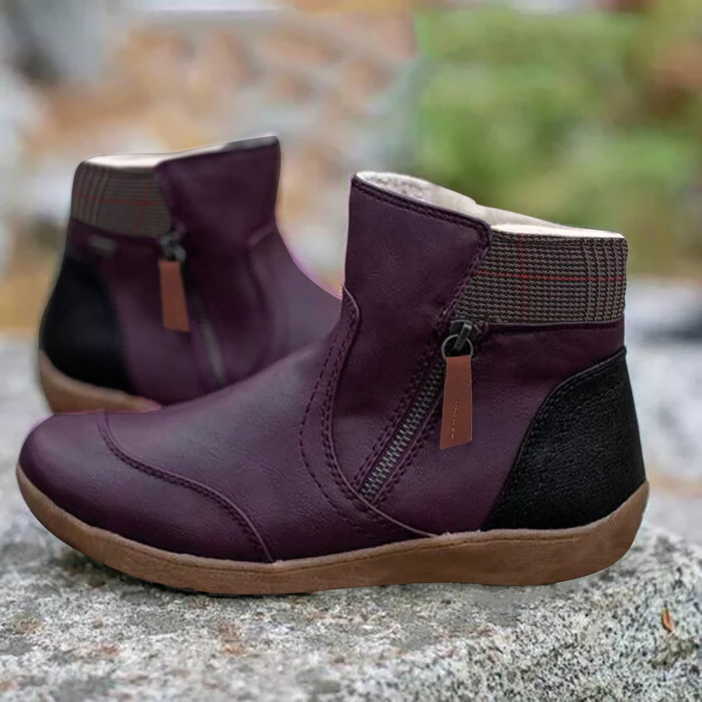 Femmes - Bottines rembourrées - Fermeture éclair latérale