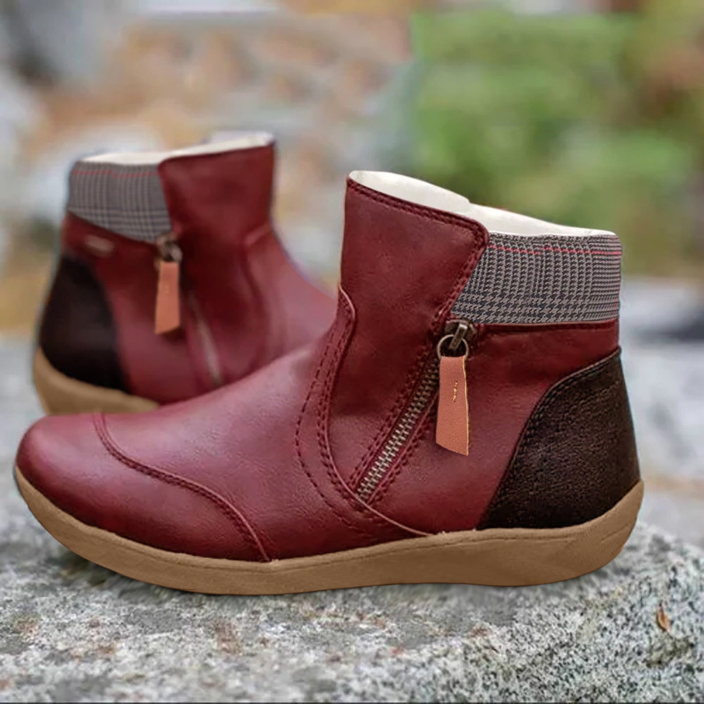Femmes - Bottines rembourrées - Fermeture éclair latérale