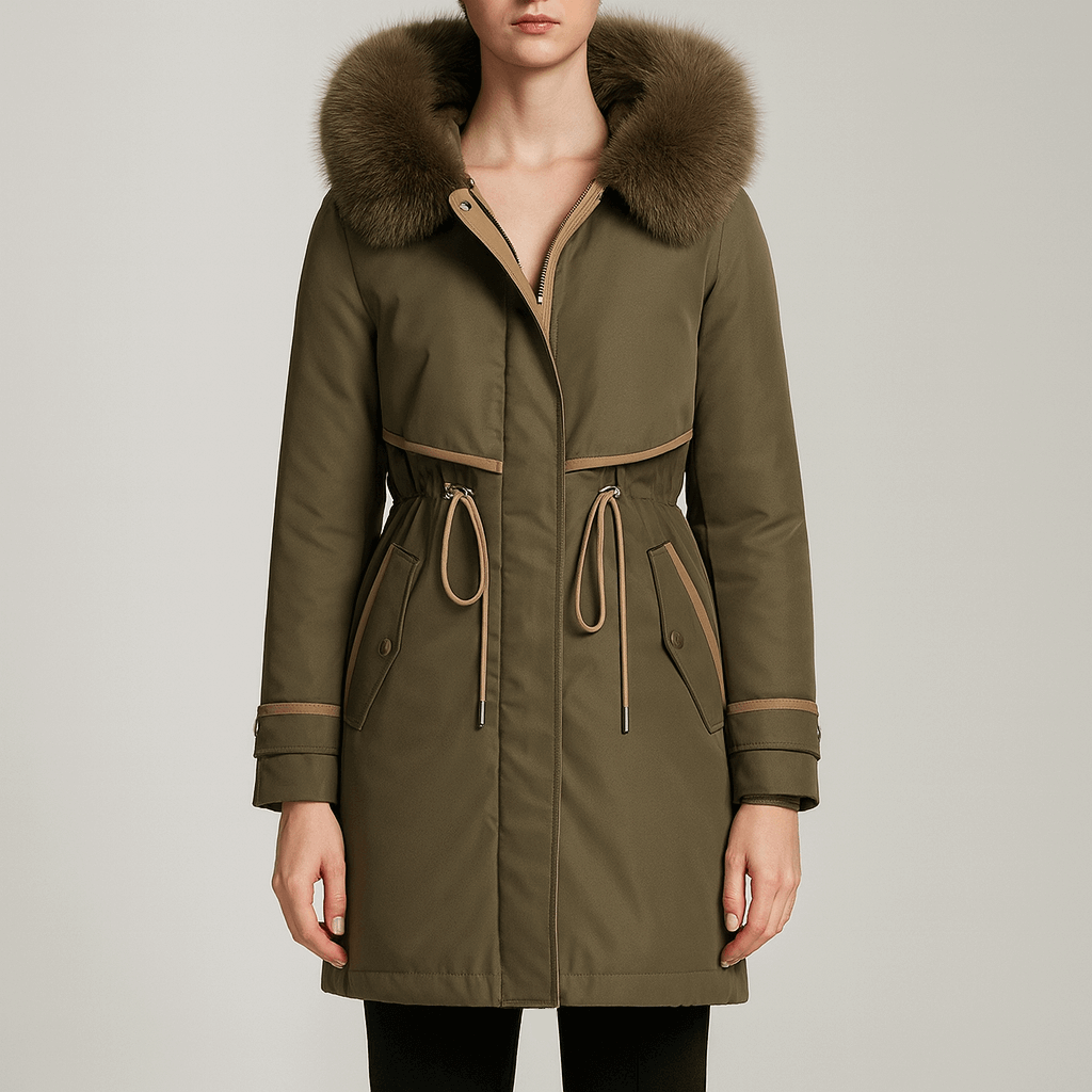 Femme - Doudoune d'hiver douillette - Modèle à capuche