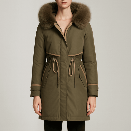 Femme - Doudoune d'hiver douillette - Modèle à capuche