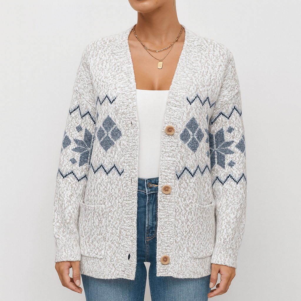 Femmes - Cardigan à boutons en tricot - Style automne