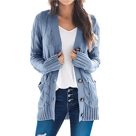 Femmes - Cardigan à coupe décontractée - Laine