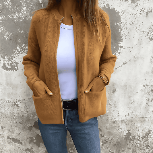 Femmes - Cardigan ouvert en tricot - coupe décontractée