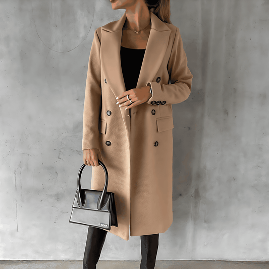 Femmes - Manteau long à la coupe ajustée - Laine