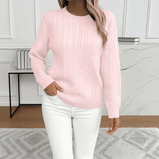 Femmes - Pull à coupe classique - aspect tricot torsadé