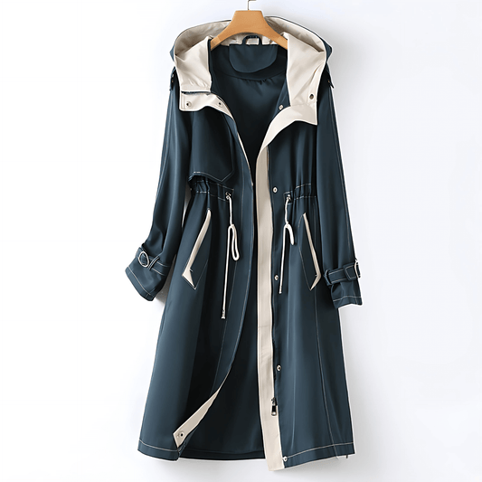 Femmes - Trench à capuche longue - Imperméable