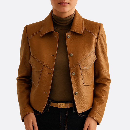 Femmes - Veste à manches longues - Cuir - Style élégant et moderne - Veste tendance pour toutes occasions