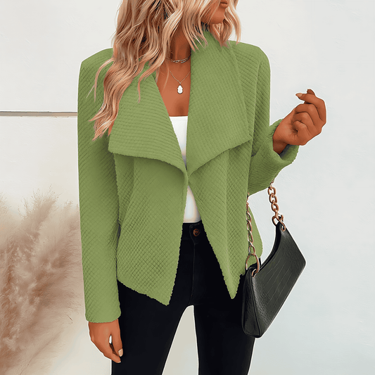 Femmes - Veste blazer en tricot texturé - coupe décontractée