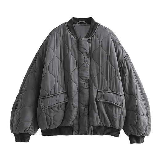 Femmes - Veste d'hiver ample - Design matelassé