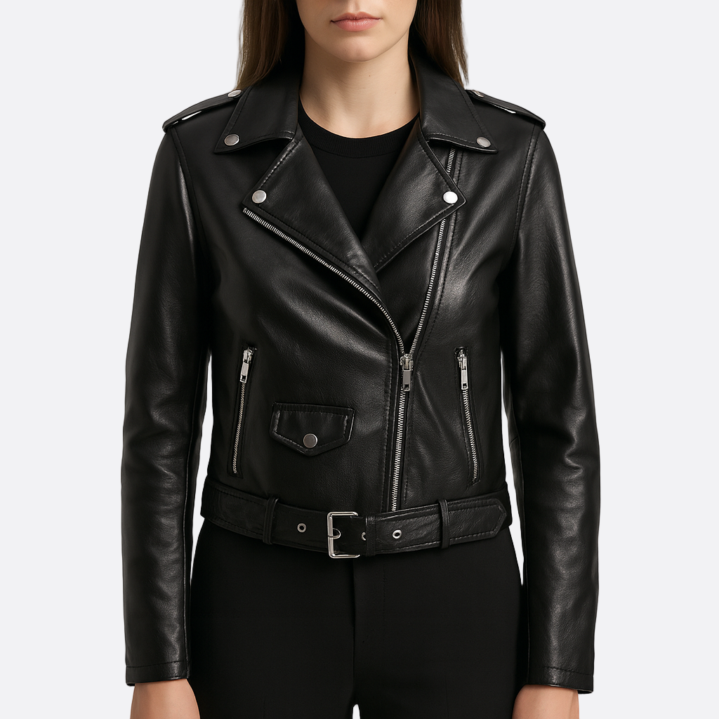 Femmes - Veste de motard décontractée - Cuir - Fermeture à glissière - Style tendance pour un look audacieux