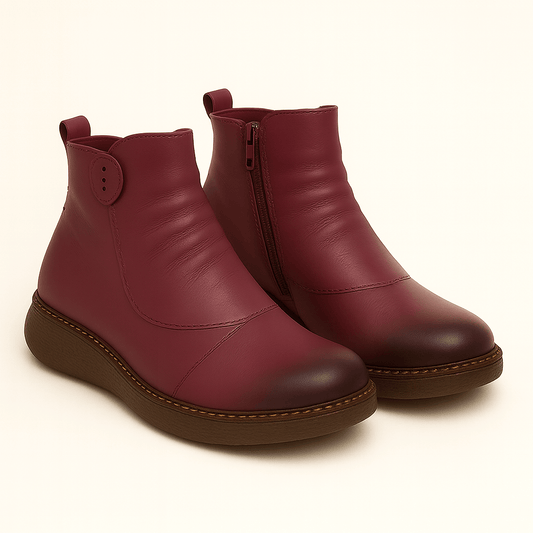 Femmes - Bottines en simili-cuir - froncées sur le devant
