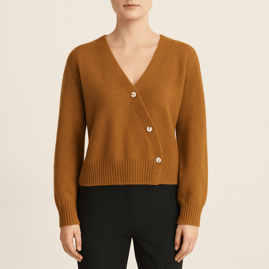 Femmes - Cardigan en tricot à col en V - boutonné