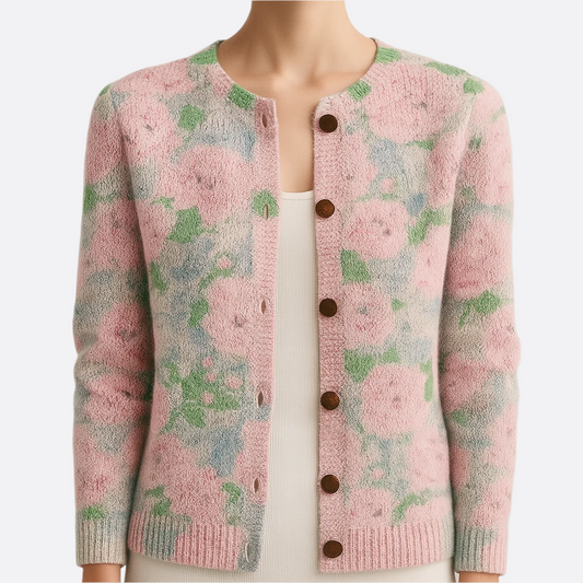 Femmes - Cardigan à fleurs - Tissu léger - Élégant et doux - Vêtement d'été parfait