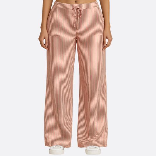 Femmes - Pantalon - Rayé tendance - Tissu confortable et stylé - Idéal pour un look chic
