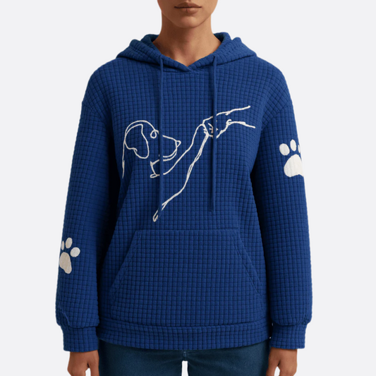 Femmes - Sweat - Capuche douillet - Imprimé adorable de chien - Confort et style pour tous les jours