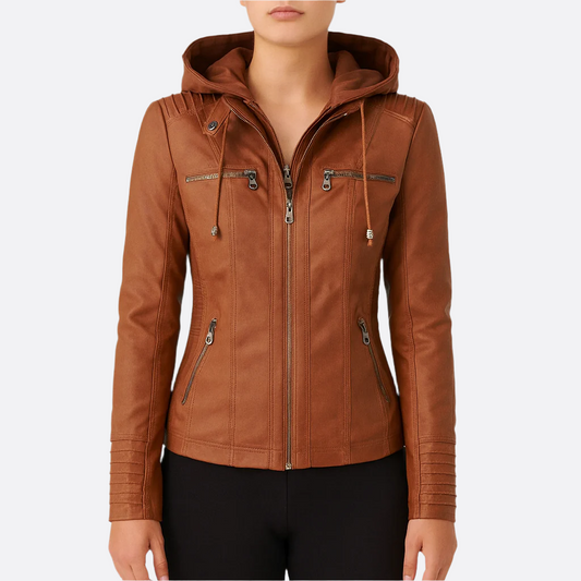 Femmes - Veste - Cuir légère - Élégante et confortable - Idéale pour le style quotidien