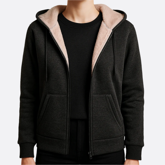 Femmes - Veste à capuche - Polaire - Manches longues confortables - Idéale pour l'hiver