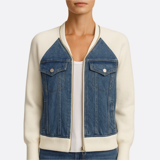 Femmes - Veste en jean classique - Denim souple et durable - Tendance et polyvalente