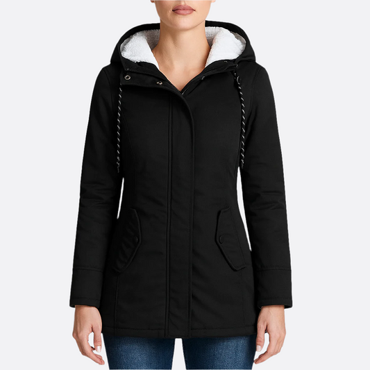 Femmes - Veste parka - Fausse fourrure - Chaleur douillette avec bordure - Parfaite pour les aventures par temps froid