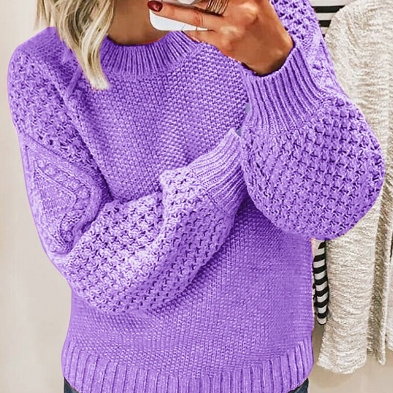 Femmes - Pull tricoté - laine douce - Manches longues - Style Cosy Fit pour un confort ultime