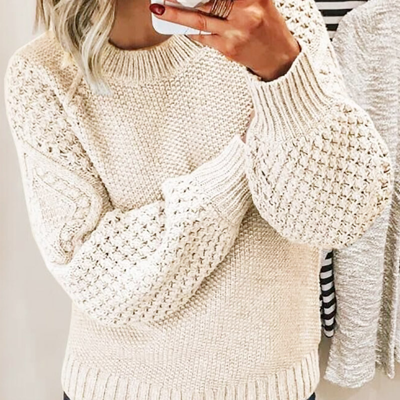 Femmes - Pull tricoté - laine douce - Manches longues - Style Cosy Fit pour un confort ultime