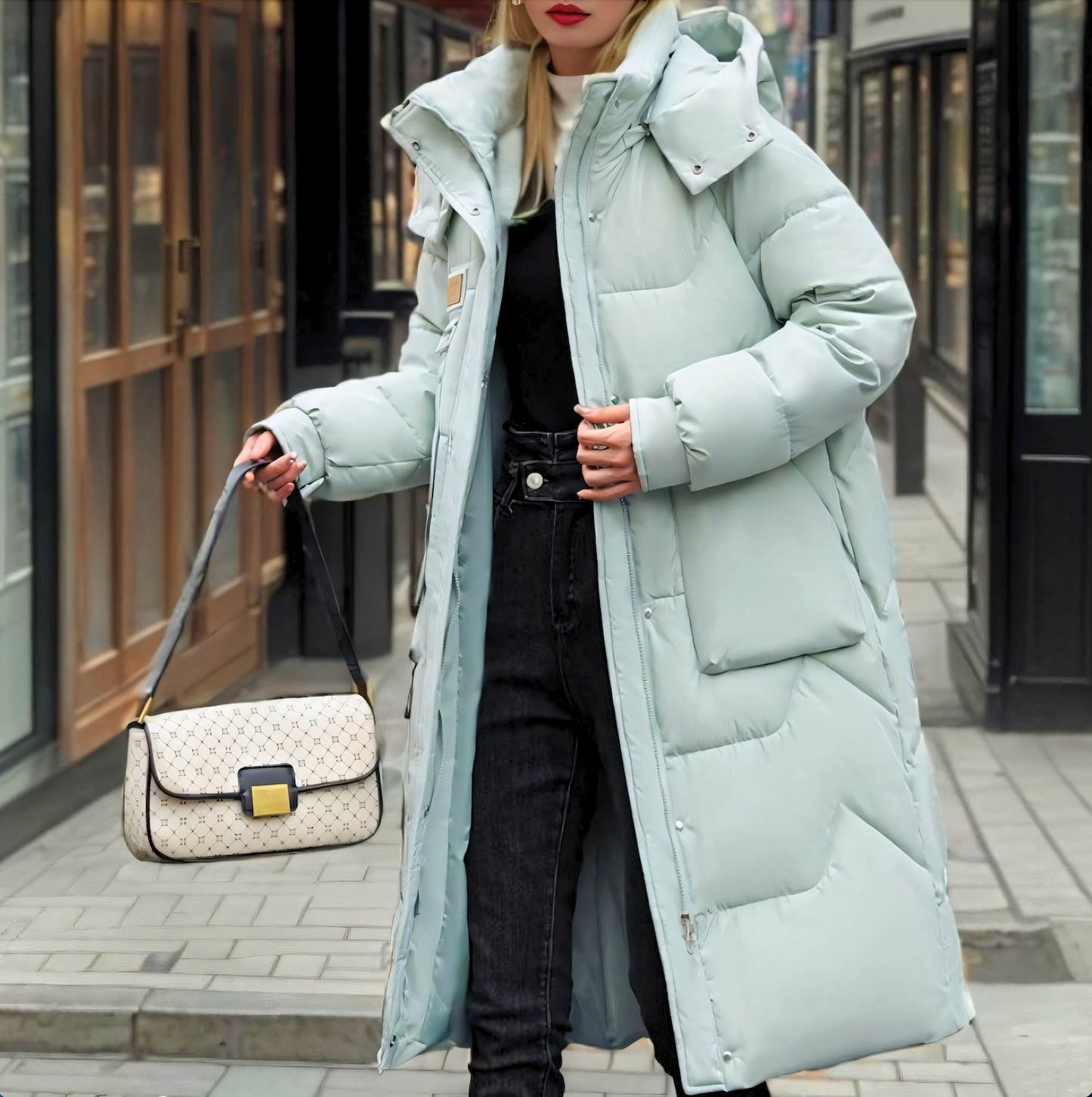 Femmes - Manteau d'hiver long et bouffant - Chaud et élégant