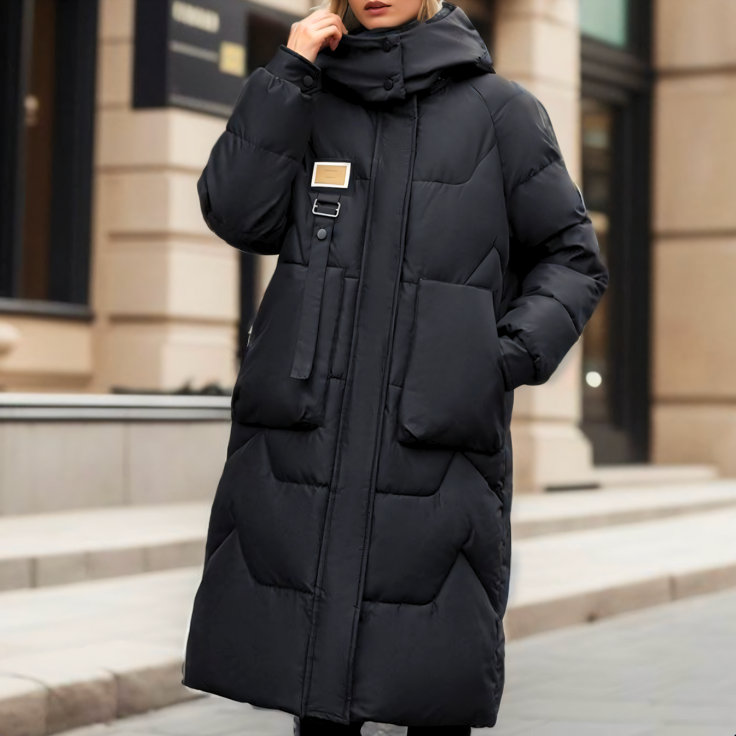 Femmes - Manteau d'hiver long et bouffant - Chaud et élégant