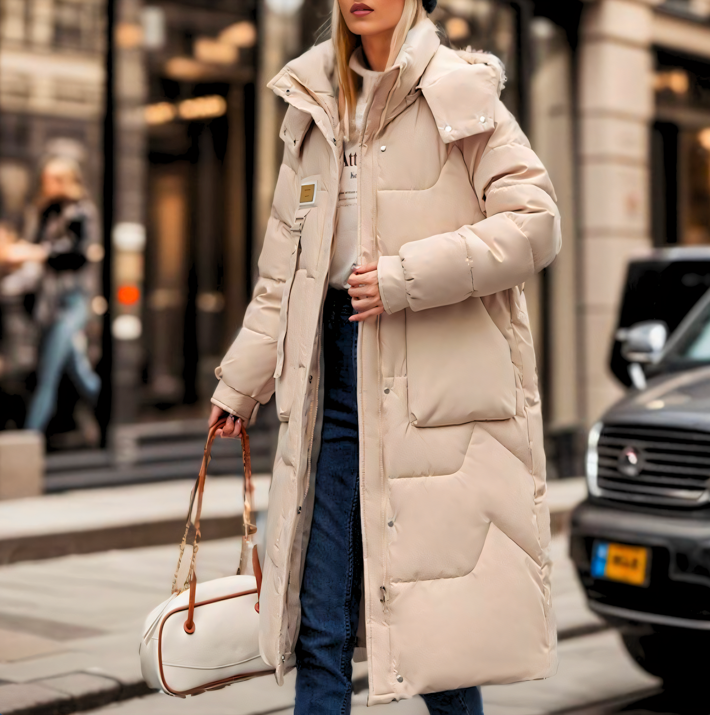 Femmes - Manteau d'hiver long et bouffant - Chaud et élégant