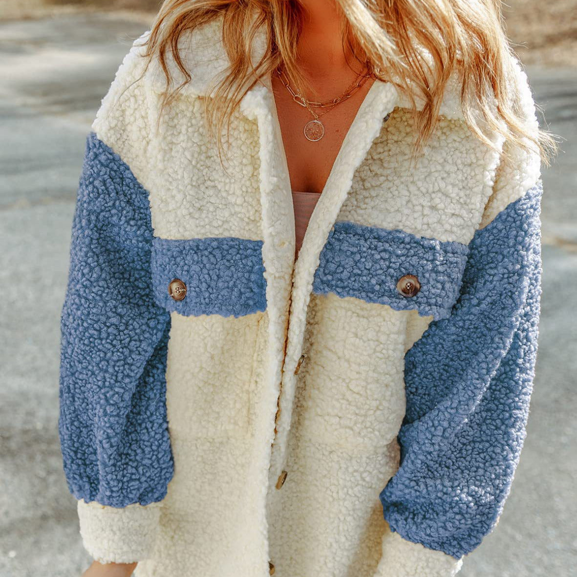 Femmes - Veste d'hiver colorée - Laine