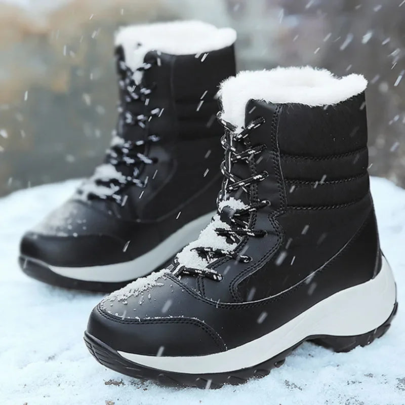 Femmes - Bottes de neige à plateforme - Semelle haute - Chaudes, élégantes et confortables pour l'hiver