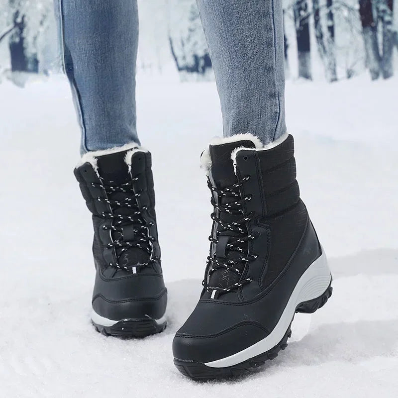 Femmes - Bottes de neige à plateforme - Semelle haute - Chaudes, élégantes et confortables pour l'hiver