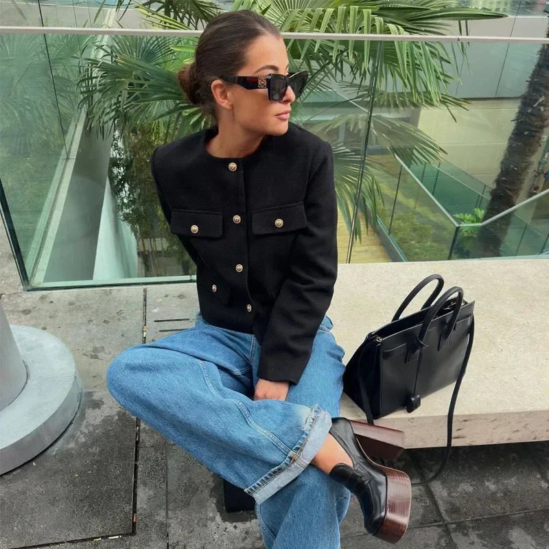 Femmes - Blouson bombardier - Col rond
